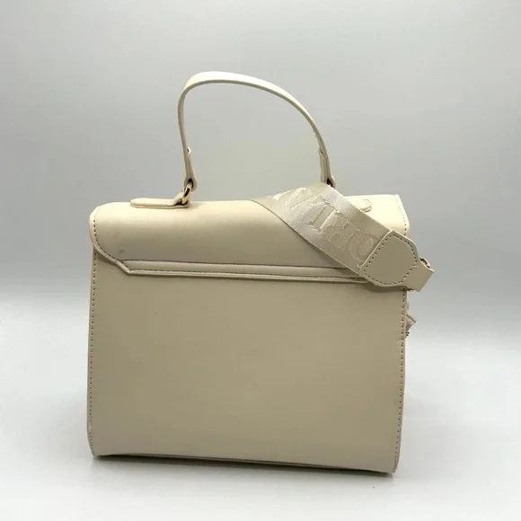NWT Valentino Orlandi Elegant Cream Crossbody with Matching Pouch